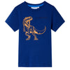Camicia per bambini Vidaxl con maniche corte 140 blu scuro