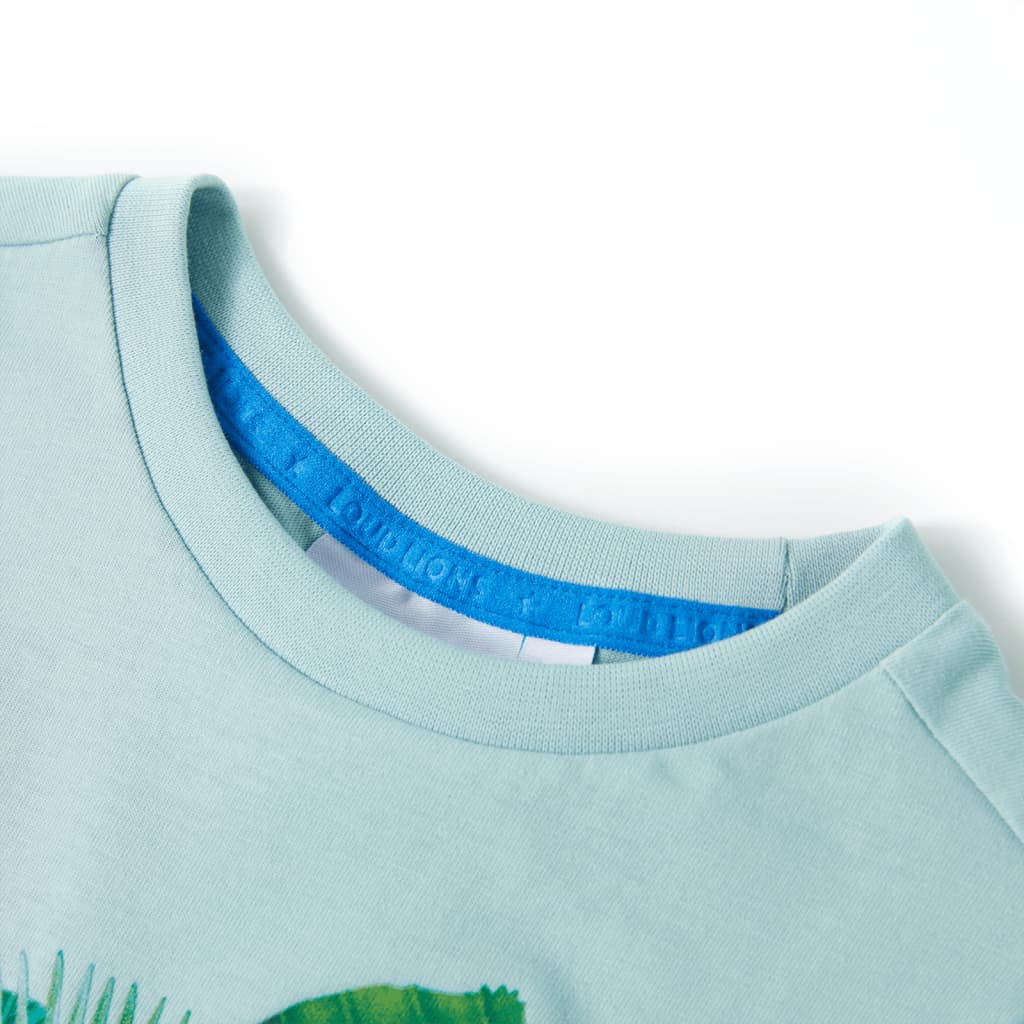 VidaXL Kindershirt 140 lichtzeeblauw