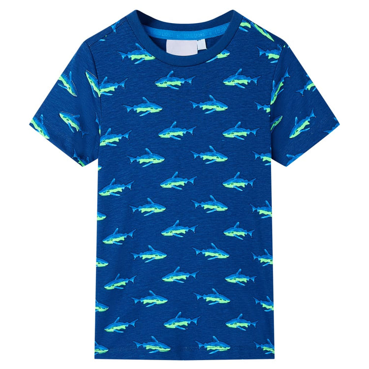 Vidaxl Shirt per bambini 140 Blu scuro