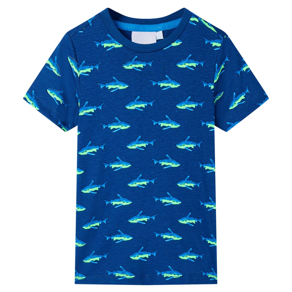 Vidaxl Shirt per bambini 140 Blu scuro