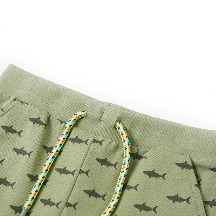 VidaXL Kindershorts met trekkoord 92 lichtkaki