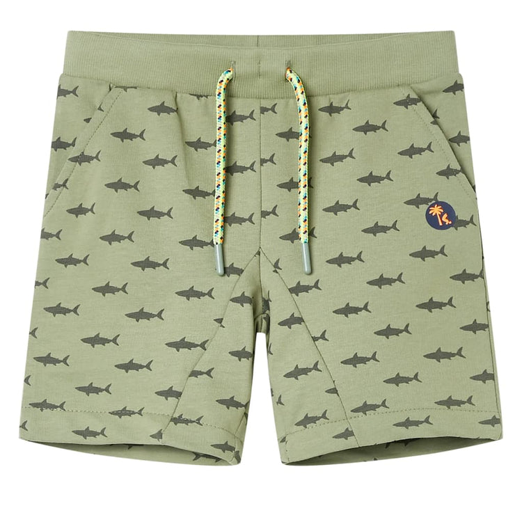 Vidaxl Shorts per bambini con trekkoord 116 lichtkaki
