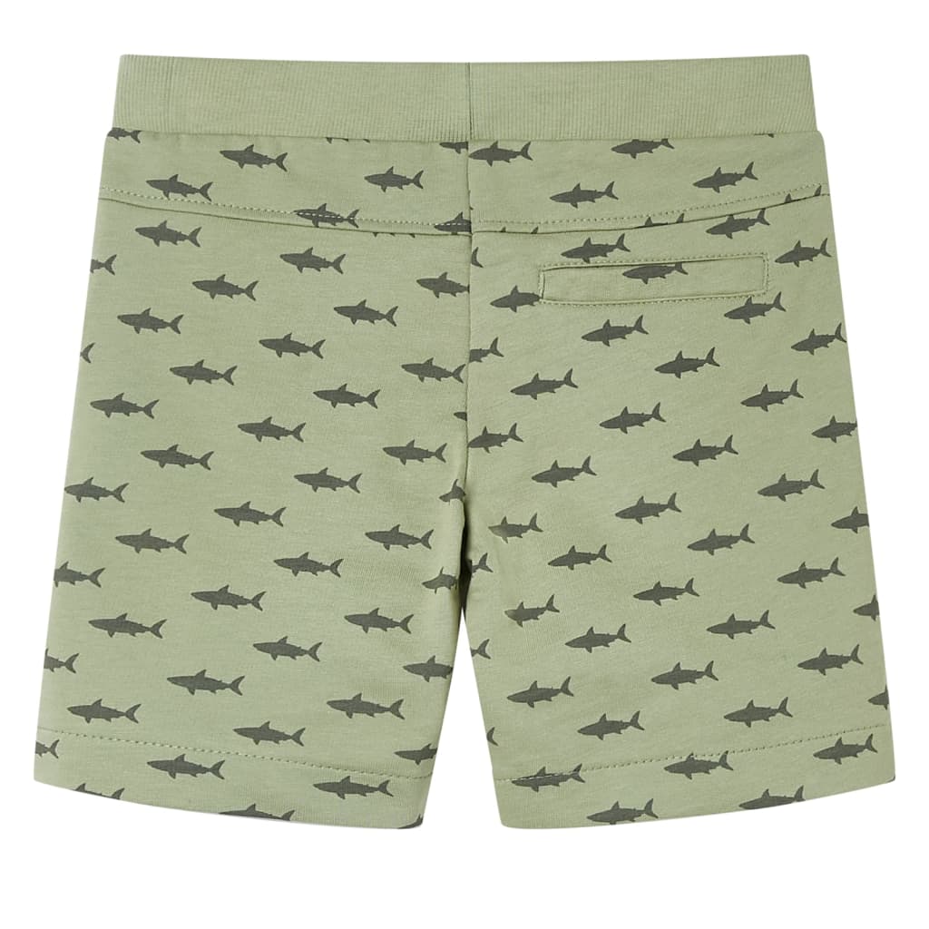 Vidaxl Shorts per bambini con trekkoord 128 lichtkaki