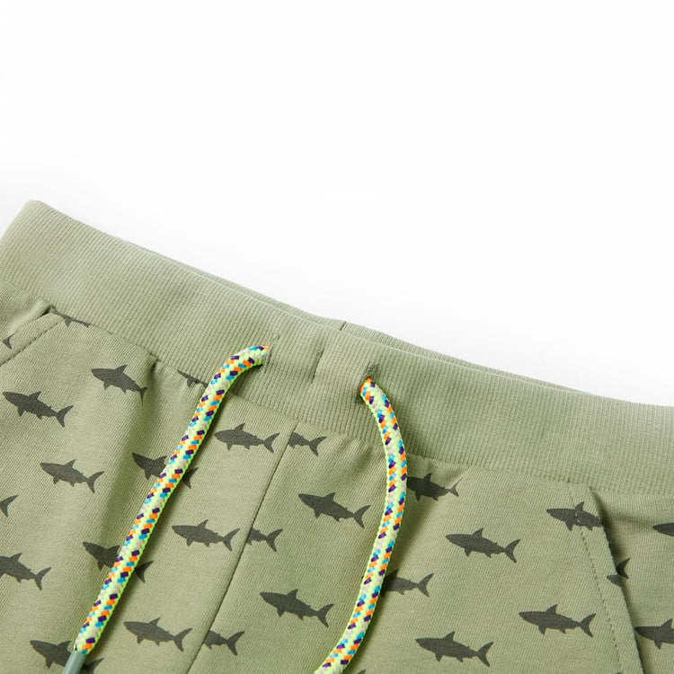 Vidaxl Shorts per bambini con trekkoord 128 lichtkaki