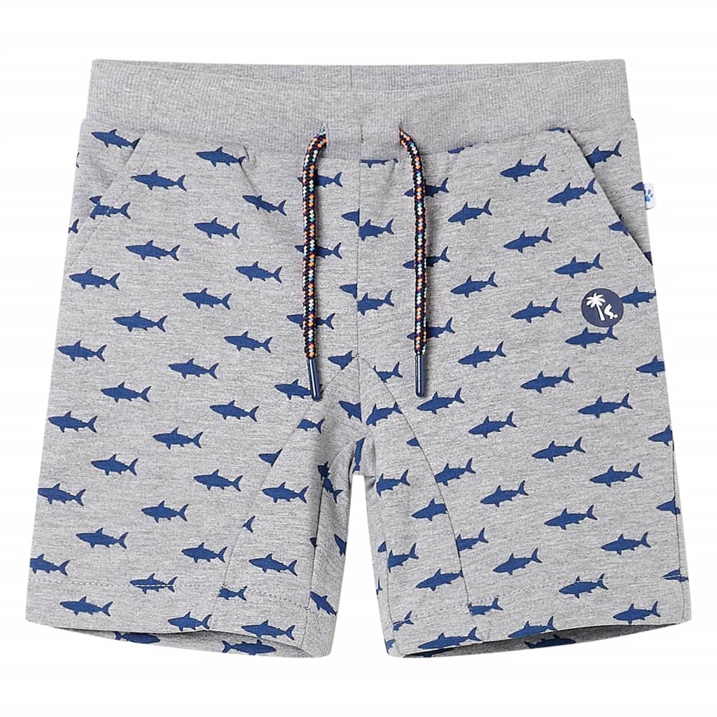 Vidaxl Shorts per bambini con trekoord 104 grigio chiaro misto