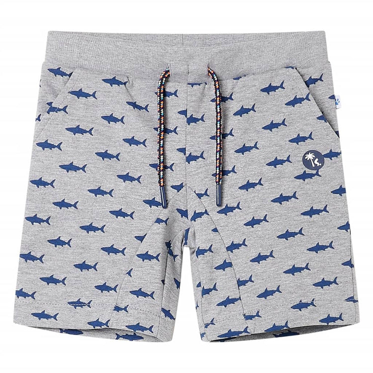VidaXL Kindershorts met trekkoord 104 gemêleerd lichtgrijs
