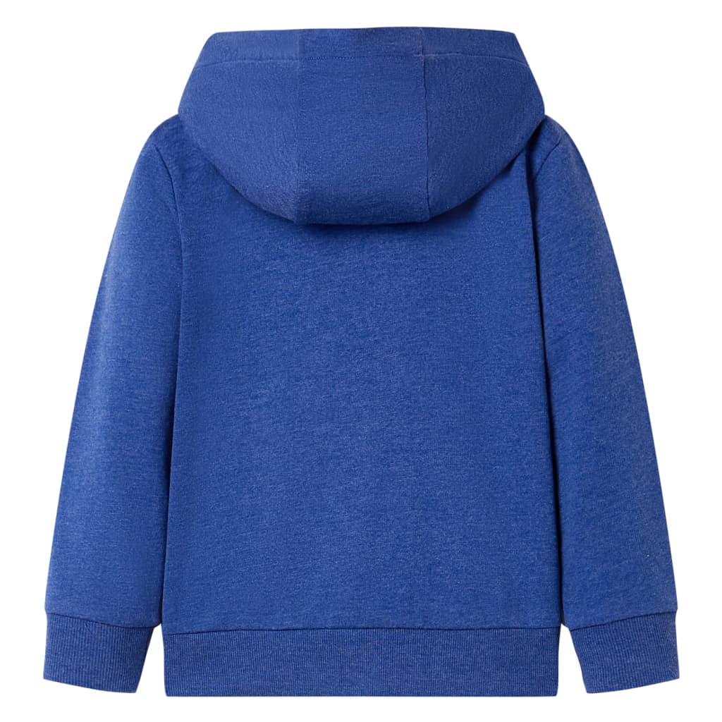 VidaXL Kindervest met capuchon en rits 104 gemêleerd donkerblauw