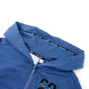 VIDAXL GIET per bambini con cappuccio e zits 128 blu scuro misto - afbeelding 3