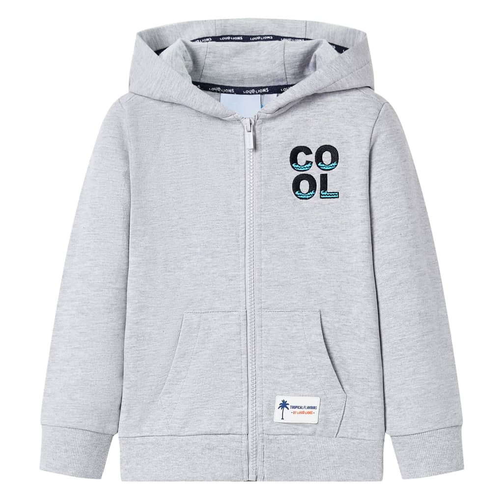 Vidaxl Children's Stupt with Hood and Zipper 104 Grey