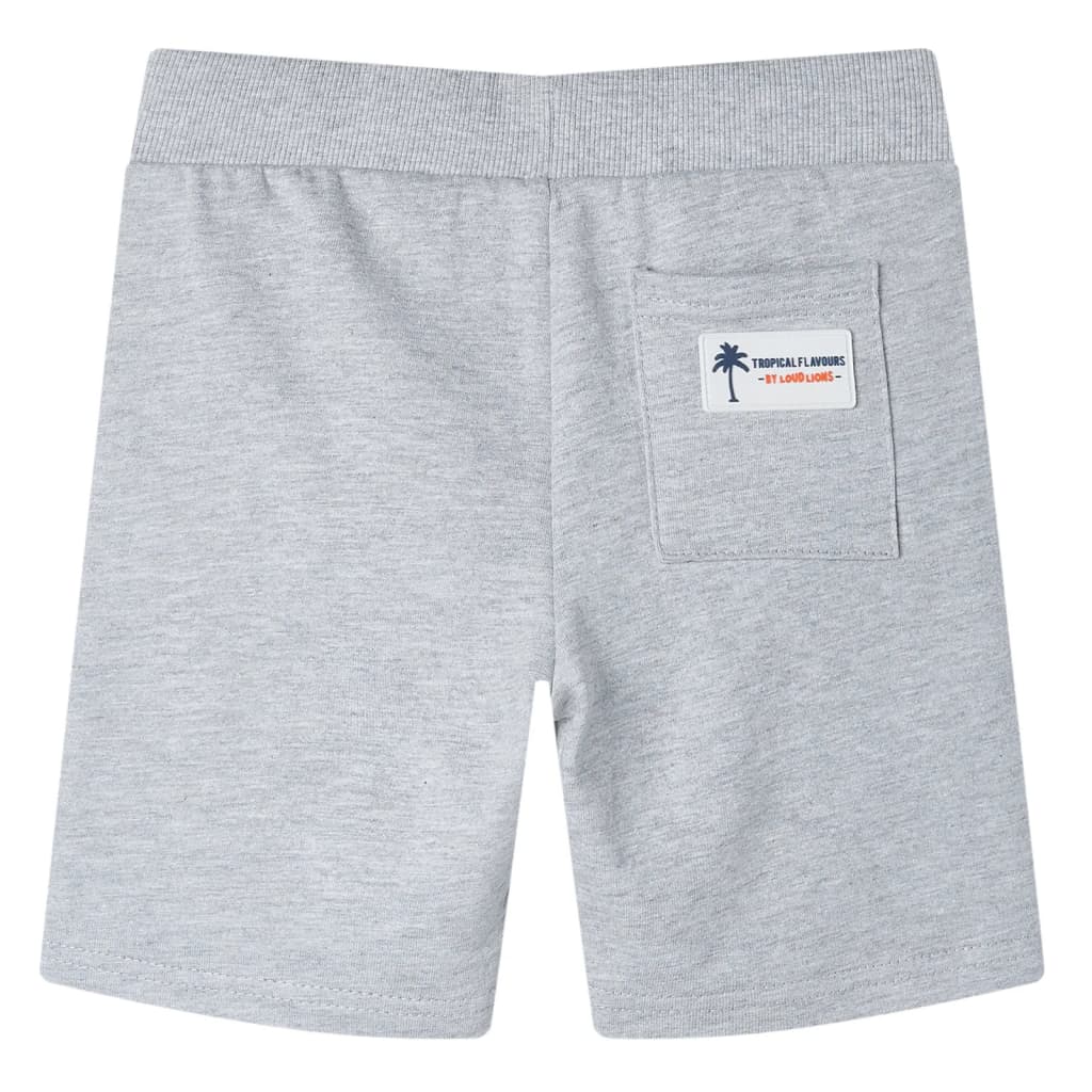 Vidaxl Shorts per bambini con trekkoord 104 grigio