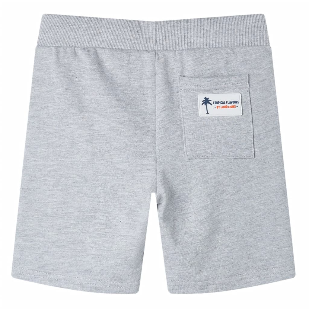 Los pantalones cortos para niños de Vidaxl con Trekkoord 128 Gray