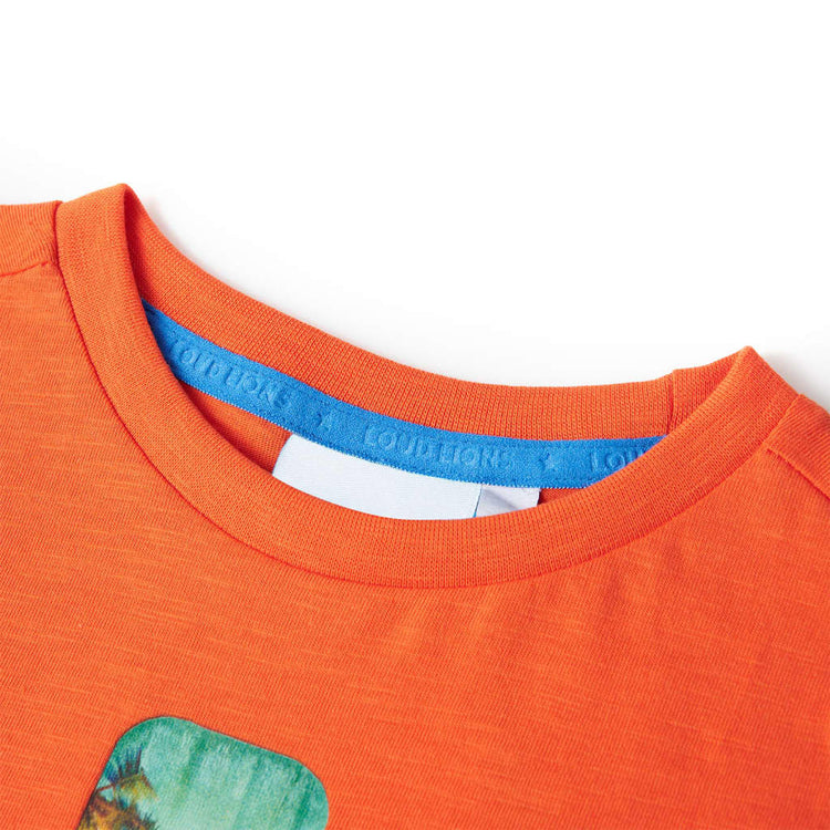Vidaxl Children's Shirt 116 Donkerranje