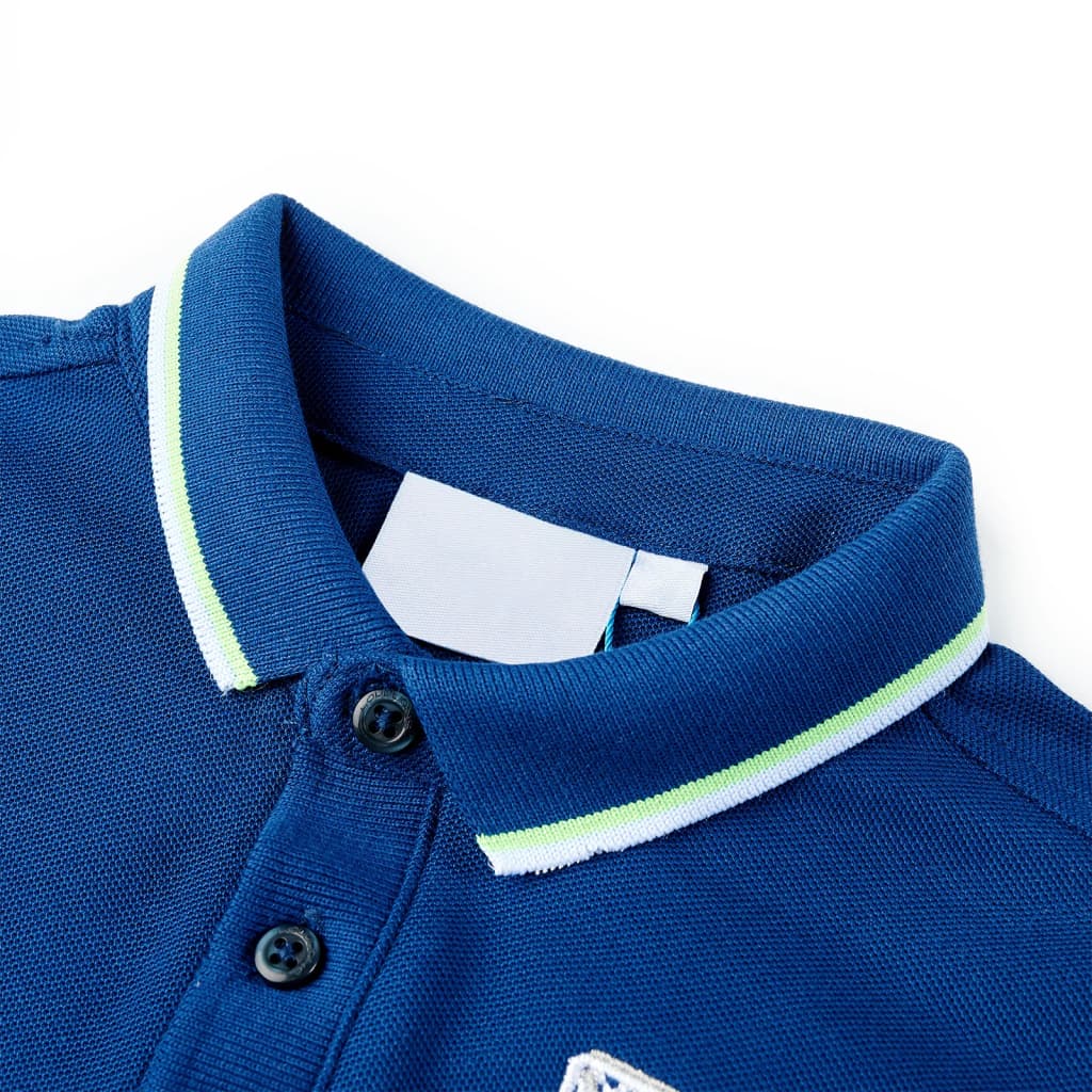 VidaXL Kinderpoloshirt 140 donkerblauw