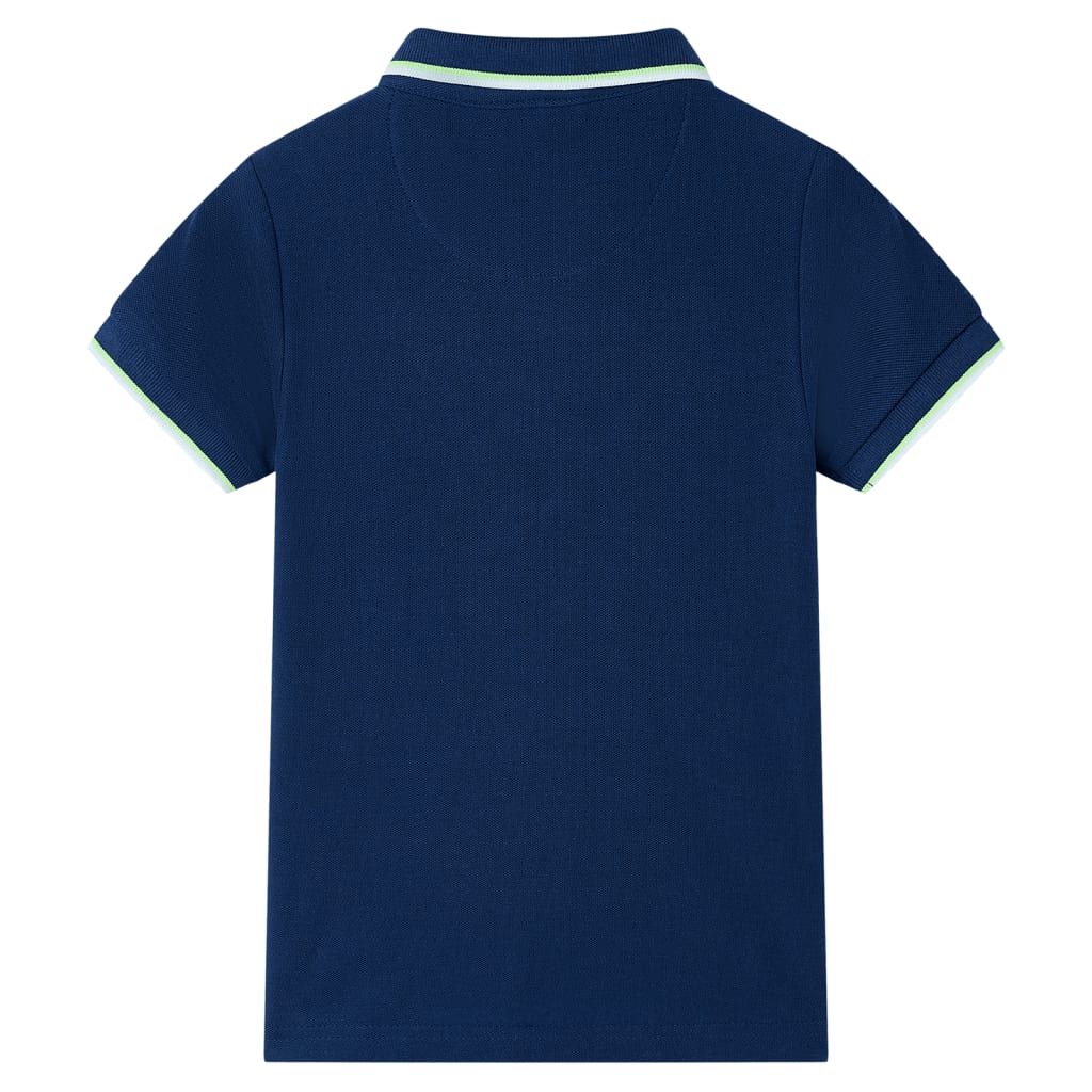 VidaXL Kinderpoloshirt 104 marineblauw