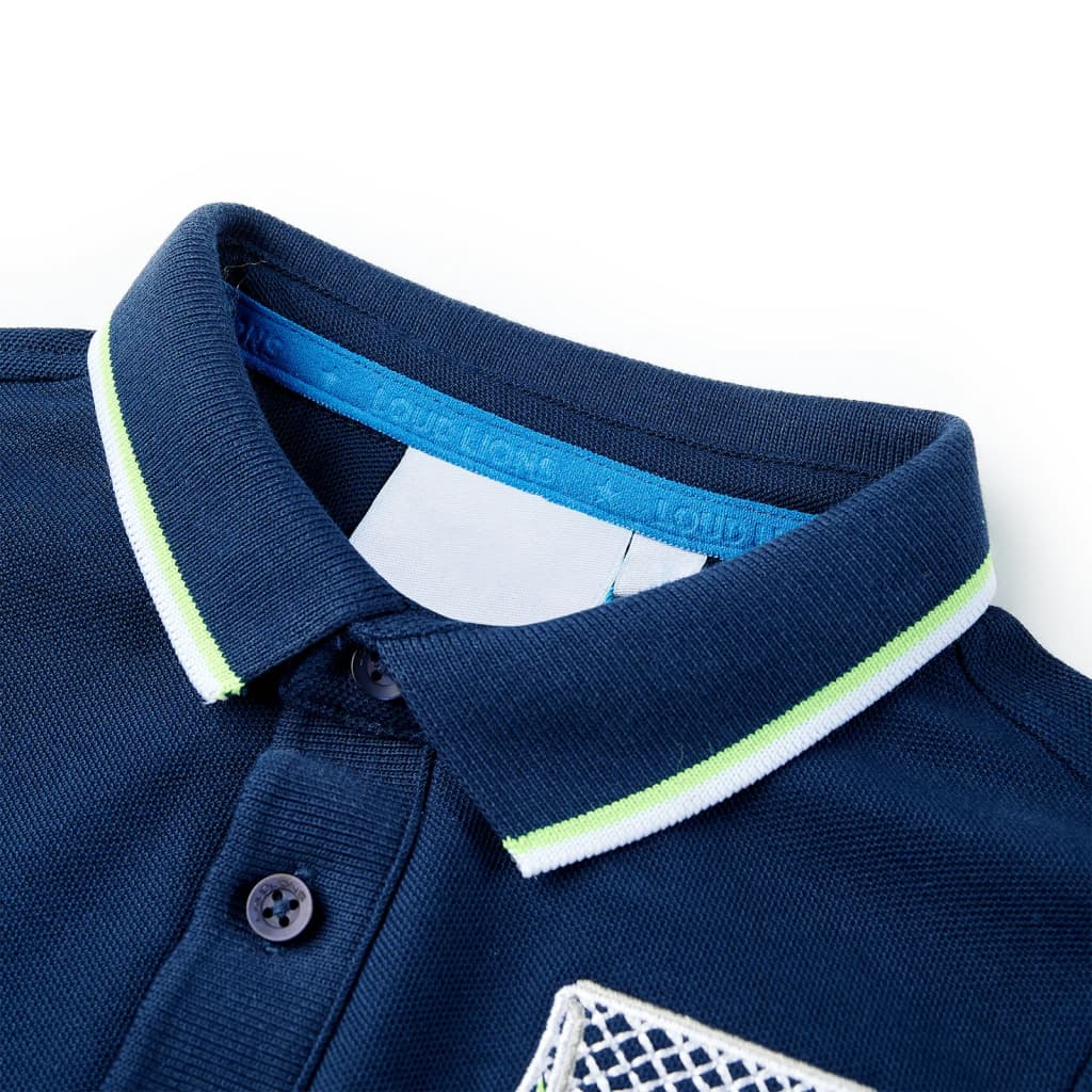 VidaXL Kinderpoloshirt 104 marineblauw