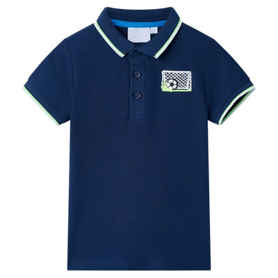 VidaXL Kinderpoloshirt 116 marineblauw