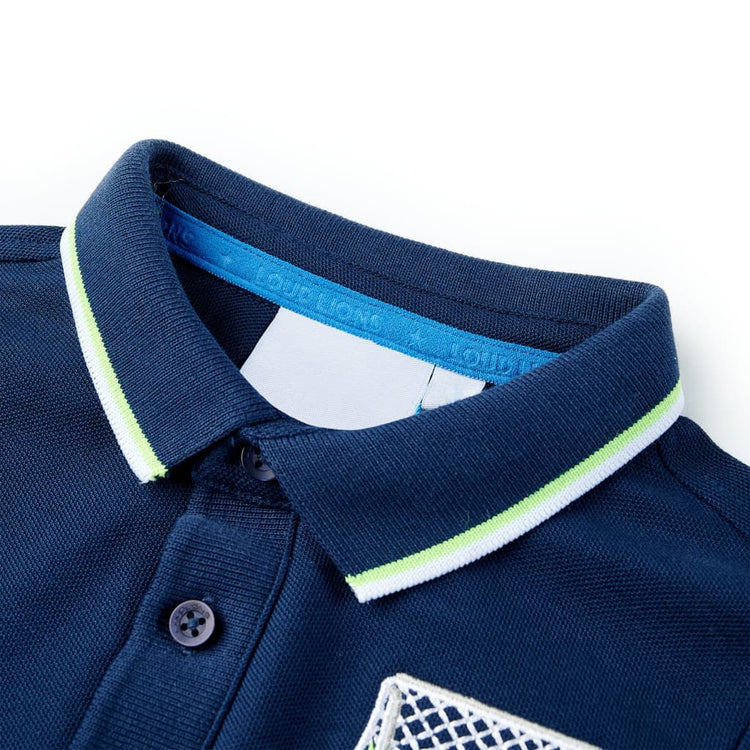 Vidaxl kinderpoloshirt 116 marineblauw