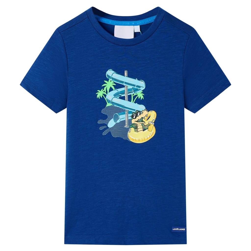 Vidaxl camisa para niños 104 azul oscuro