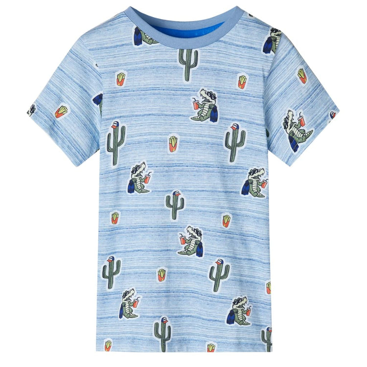 VidaXL Kindershirt 92 gemengd blauw