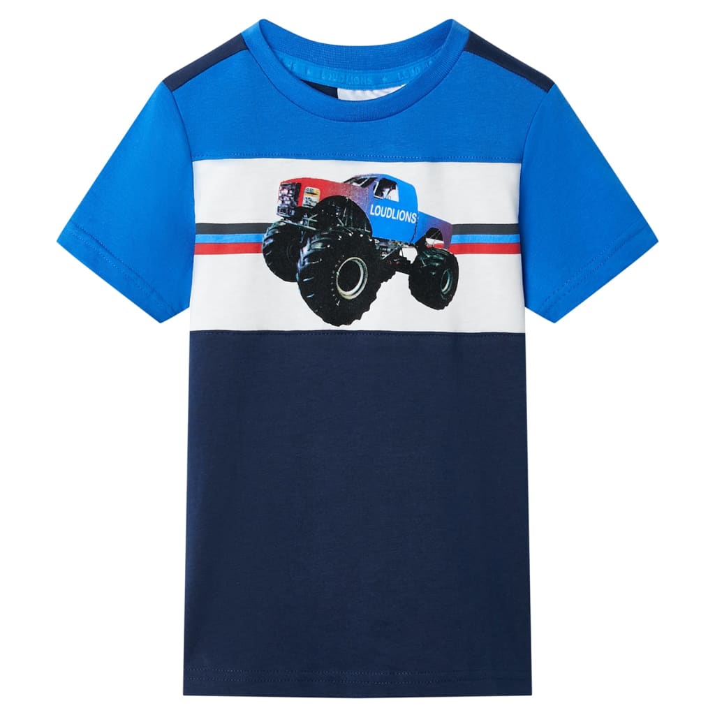 Vidaxl Children's Shirt 116 Blue and Navy Blue