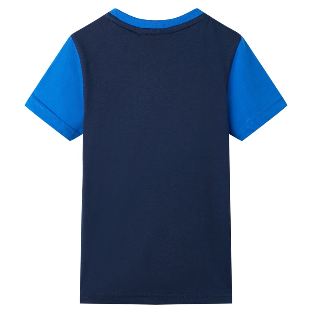 Vidaxl Camisa para niños 128 Azul y azul marino