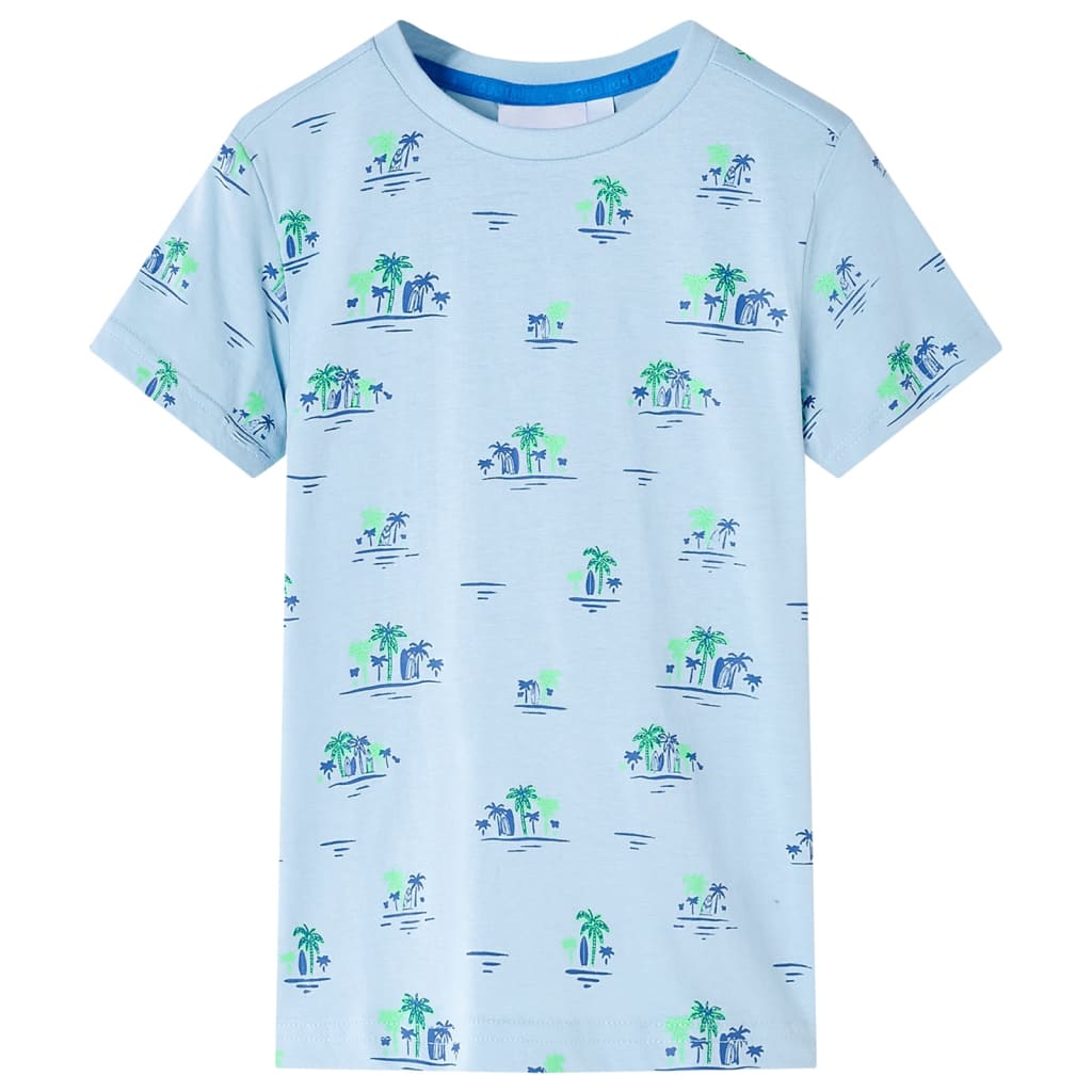 Vidaxl camisa para niños 128 azul claro