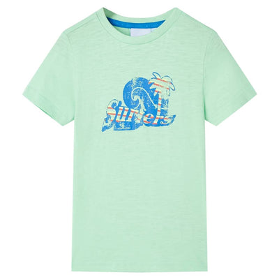 Camisa infantil vidaXL 140 verde claro