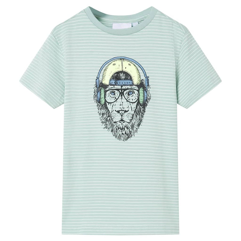 Vidaxl kindershirt met strepen 128 lichtmint