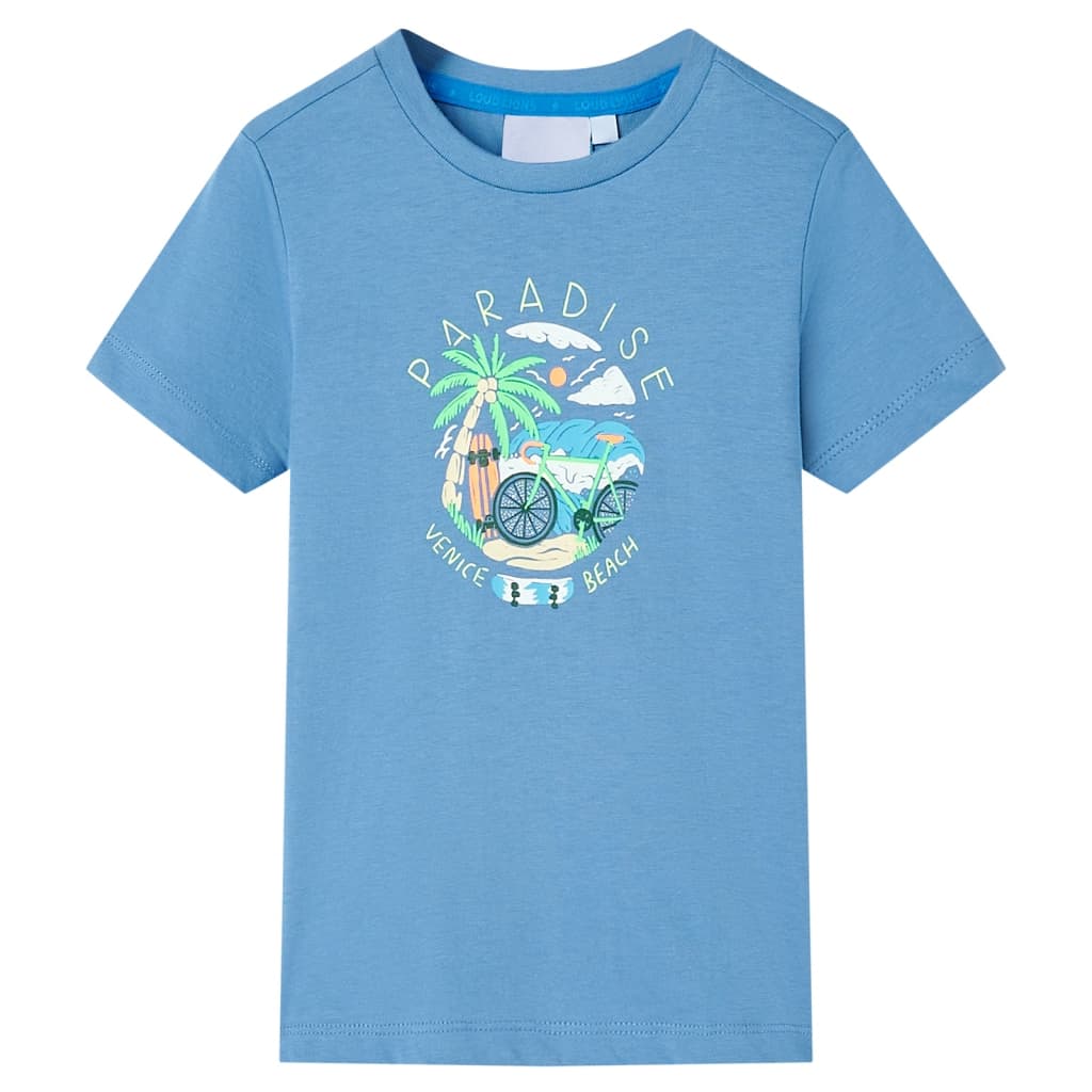 Vidaxl Camisa para niños 128 Central Blue