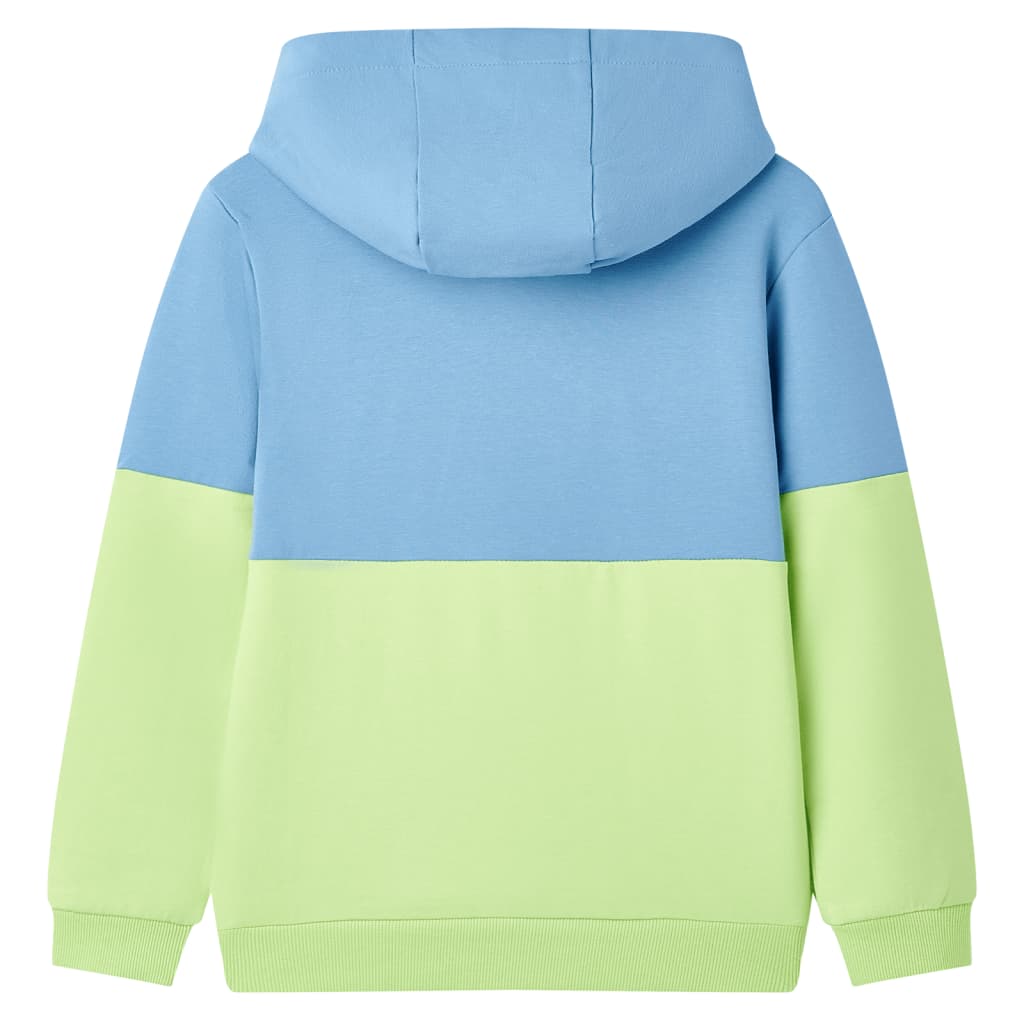 Suéter para niños de Vidaxl con capucha 92 azul y amarillo suave
