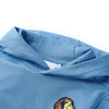 Vidaxl kindertrui met capuchon 104 blauw en zachtgeel
