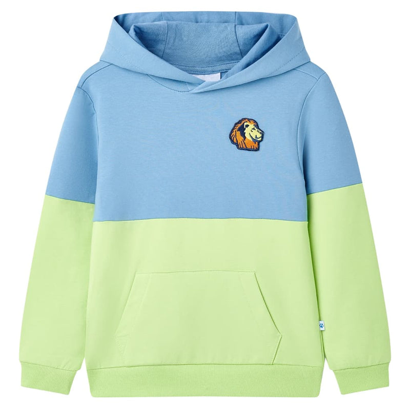 Vidaxl Siga per bambini con cappuccio 140 blu e giallo morbido
