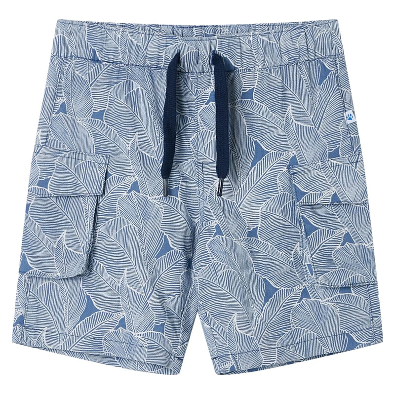 Vidaxl Shorts per bambini con trekoord 128 blu scuro