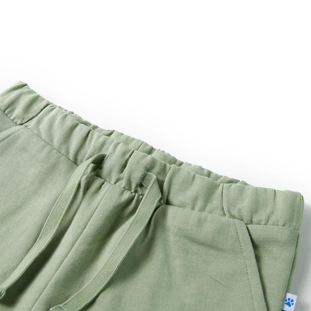 Los pantalones cortos para niños de Vidaxl con Trekkoord 116 Lichtkaki