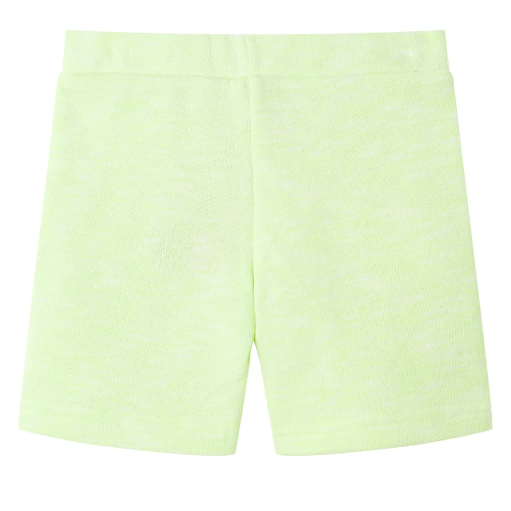 Vidaxl Shorts para niños con Trekkoord 92 Neongeel