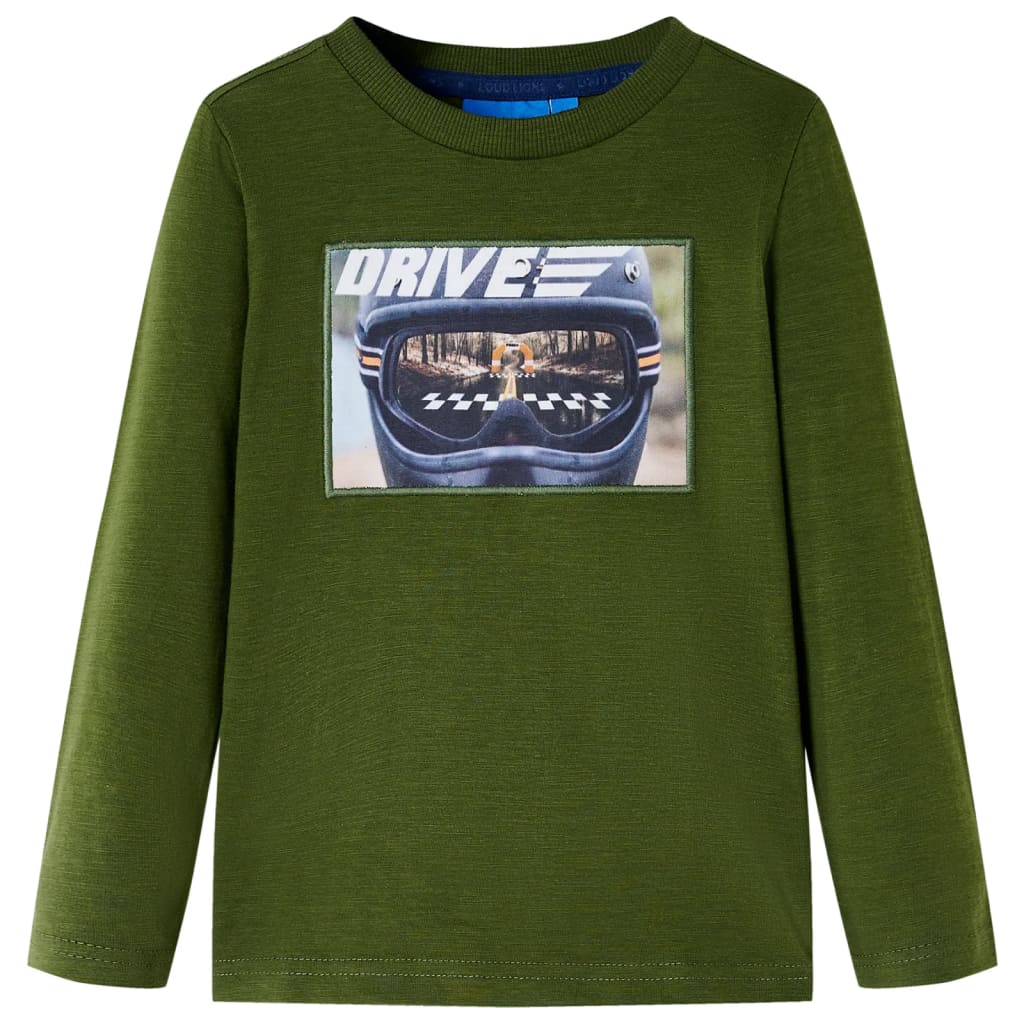 Camicia per bambini Vidaxl con maniche lunghe 104 Donkerkakiklurke