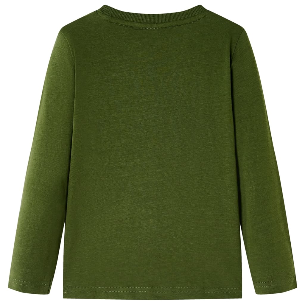 Camicia per bambini Vidaxl con maniche lunghe 116 Dark Kakiklijk