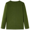 Camicia per bambini Vidaxl con maniche lunghe 128 kakikentig scuro