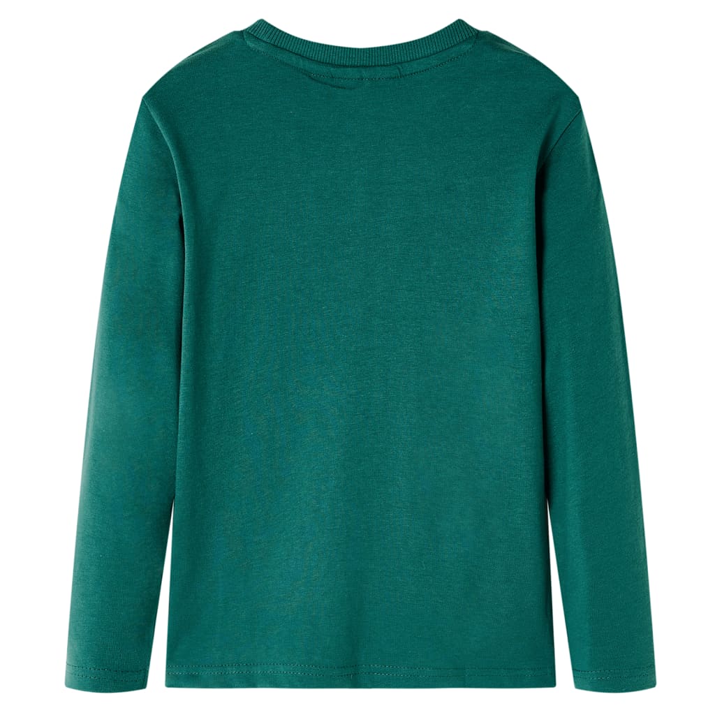 Camisa para niños de Vidaxl con mangas largas 140 verde