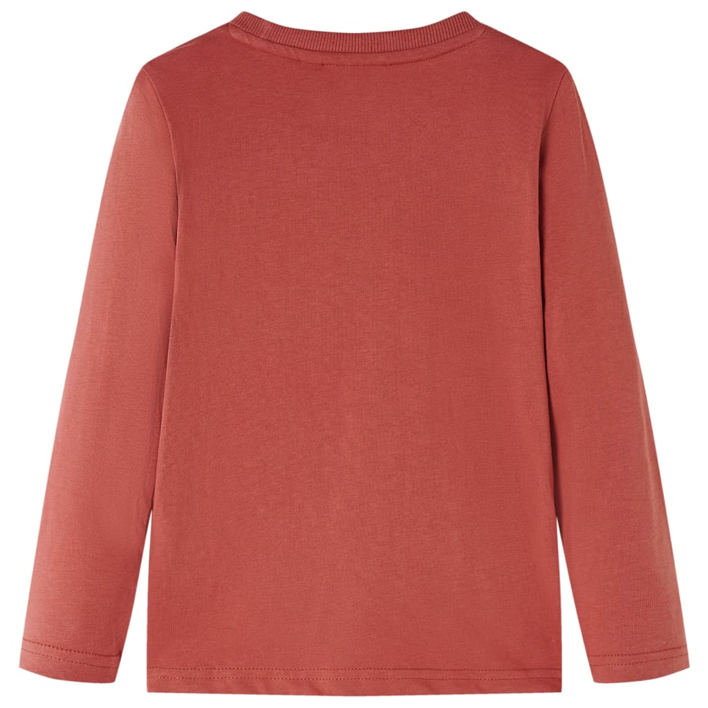 Camicia per bambini Vidaxl con maniche lunghe 116 henné luminoso