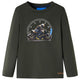 Camicia per bambini Vidaxl con maniche lunghe 116 kakikentig
