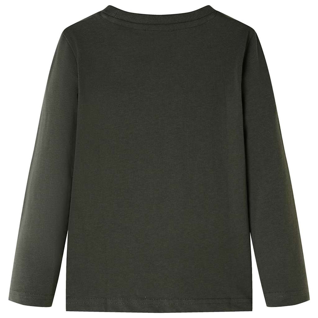 Camicia per bambini Vidaxl con maniche lunghe 116 kakikentig