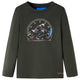 Camicia per bambini Vidaxl con maniche lunghe 128 kakikentig
