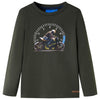 Camicia per bambini Vidaxl con maniche lunghe 128 kakikentig