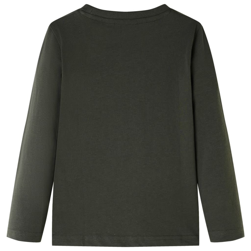 Camicia per bambini Vidaxl con maniche lunghe 128 kakikentig