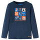 Camicia per bambini Vidaxl con maniche lunghe 104 blu navy mista