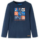 Camicia per bambini Vidaxl con maniche lunghe 116 blu navy mista