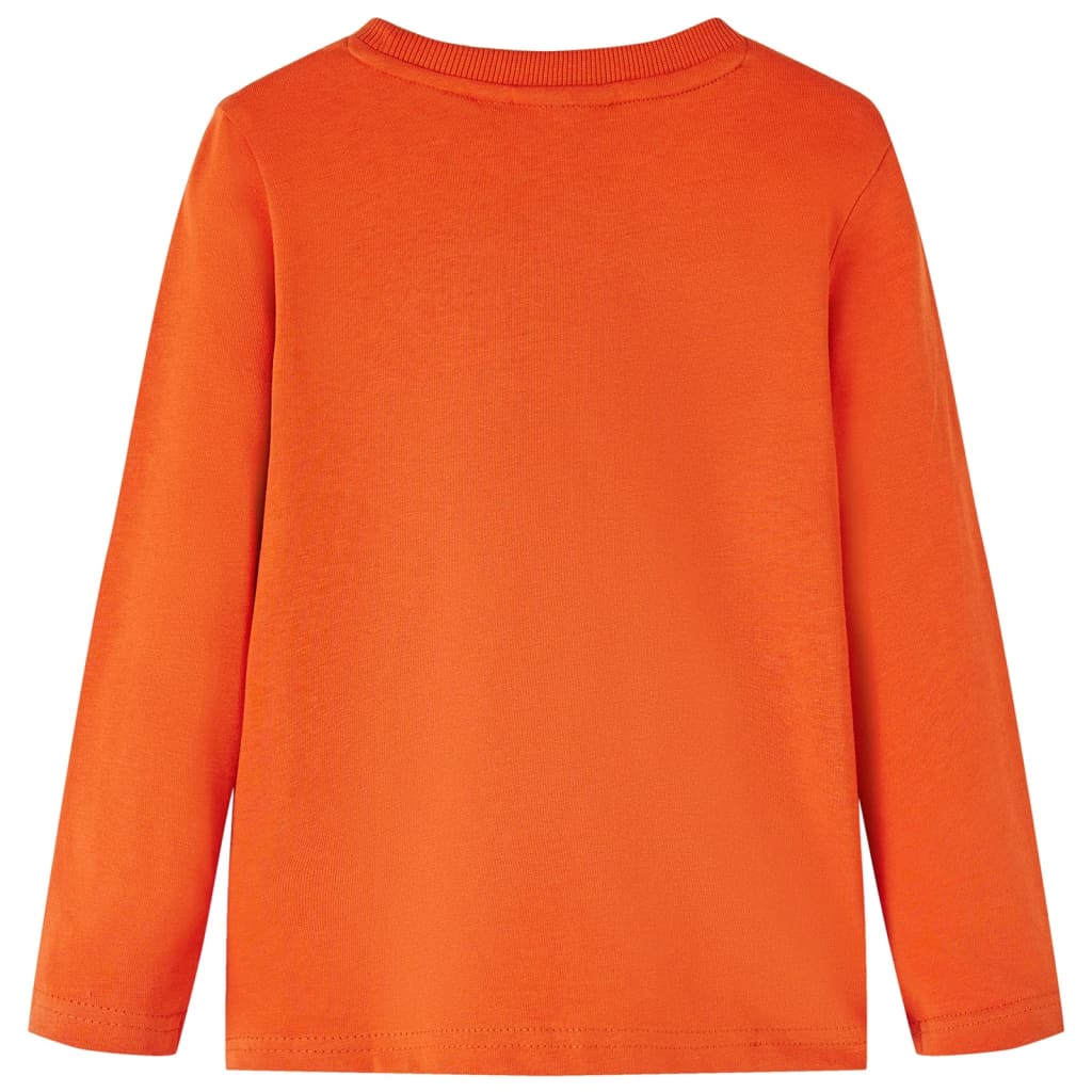 Camisa para niños de Vidaxl con mangas largas 92 naranja