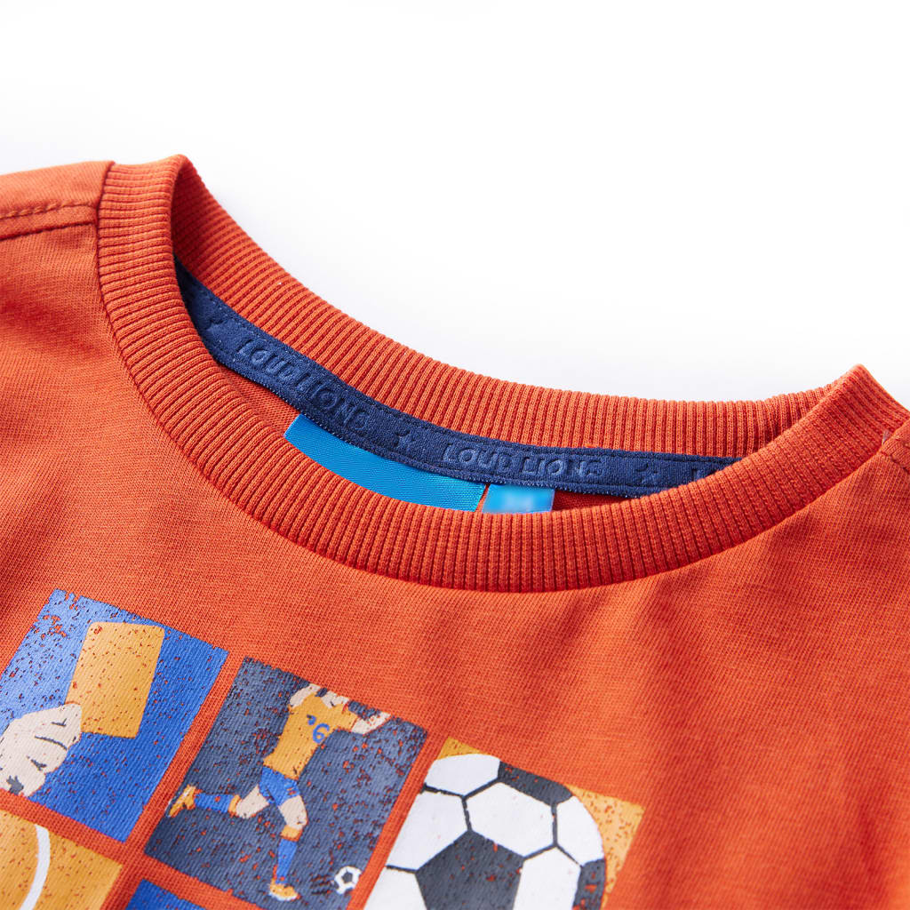 Camisa para niños de Vidaxl con mangas largas 92 naranja