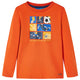 Camicia per bambini Vidaxl con maniche lunghe 128 arancione